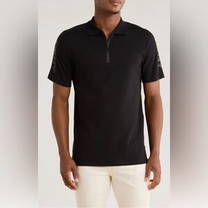 DKNY Zach Stretch Cotton Quarter Zip Polo size M